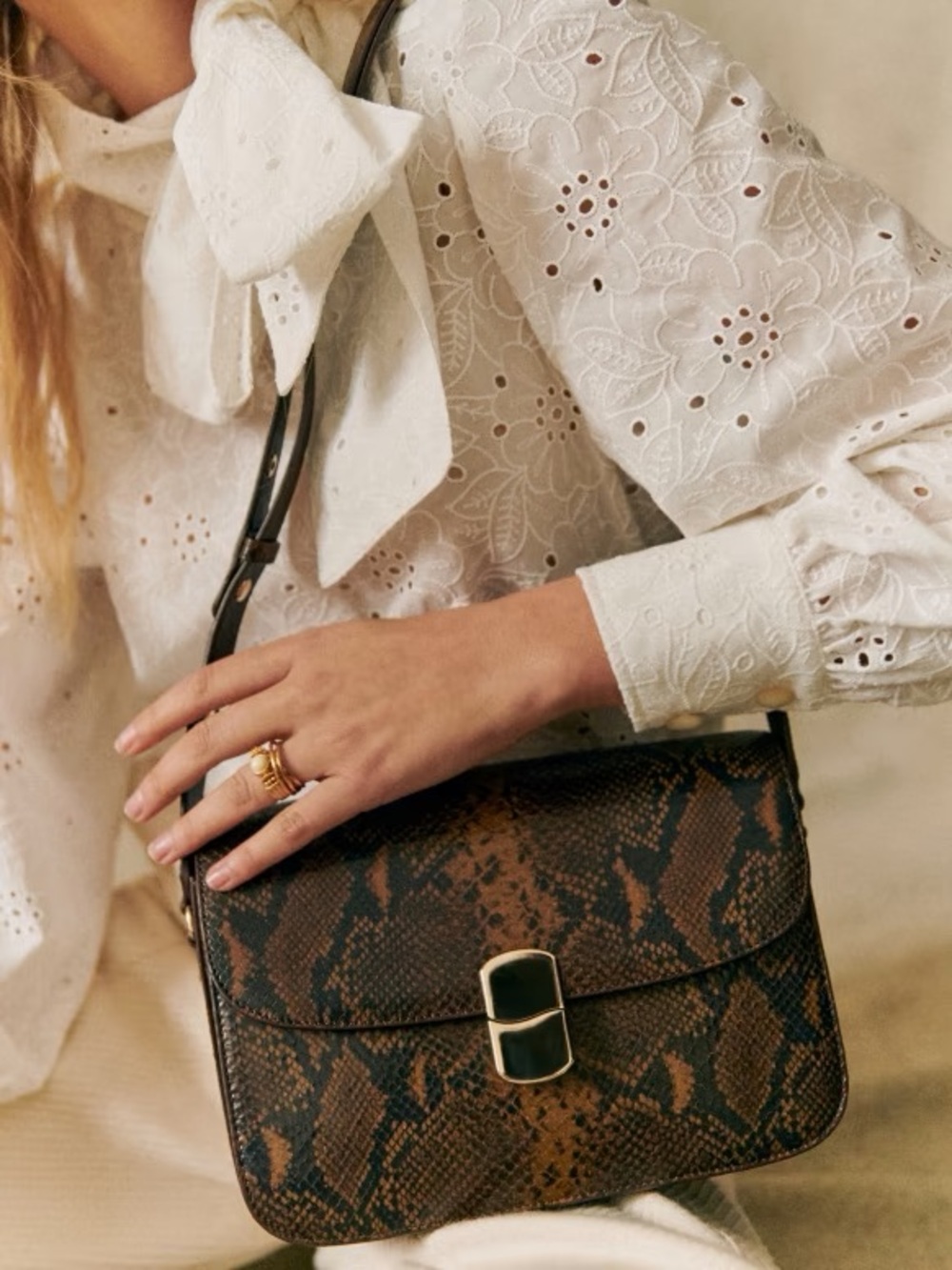 Sézane Classic Milo Bag in Python